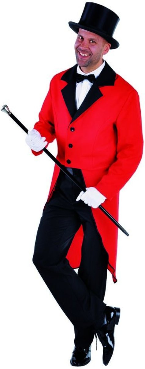 Dans & Entertainment Kostuum | Frackjas Fred Astaire Rood Man | Large / XL | Carnaval kostuum | Verkleedkleding